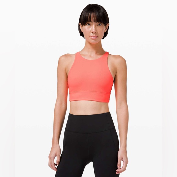lululemon athletica Tops - Lululemon Energy Bra High Neck Long Line Rib *Medium Support, B–D Cup size 8